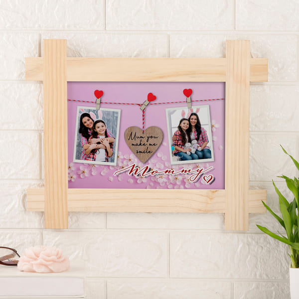 Personalized Wooden Photo Frame for Mom