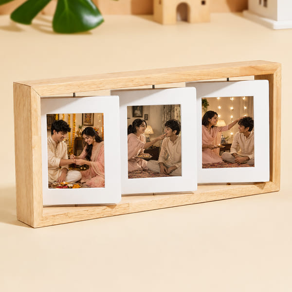 Personalized Wooden Picture Frame for Rakhi