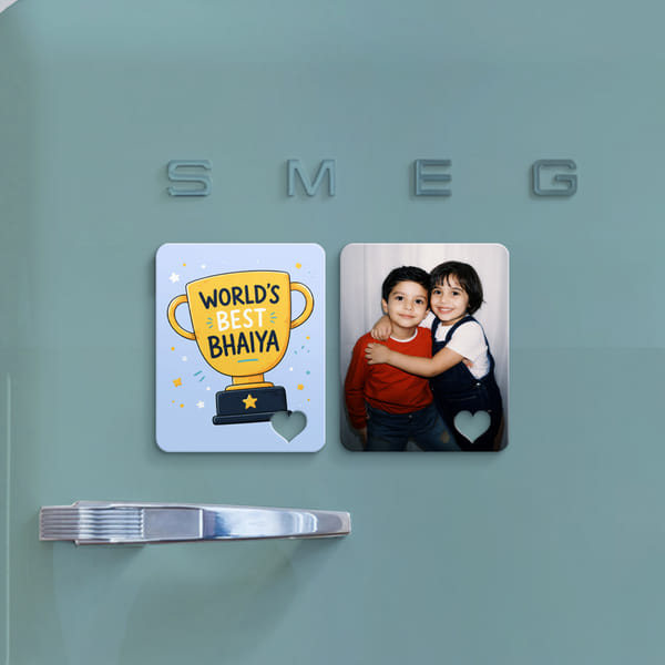 Personalized World's Best Bhaiya Fridge Magnet
