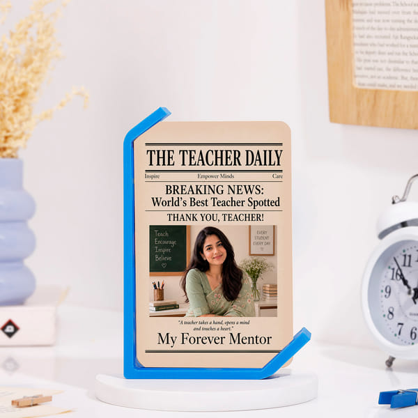 Personalized World's Best Teacher Daily Photo Frame