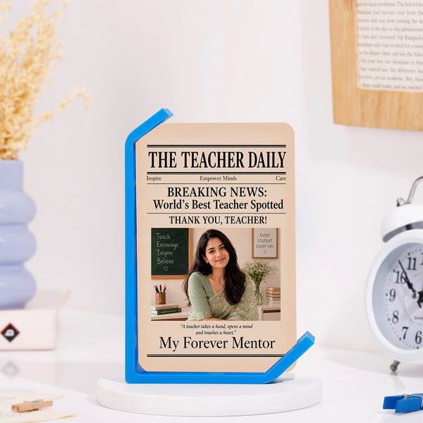 Personalized World's Best Teacher Daily Photo Frame