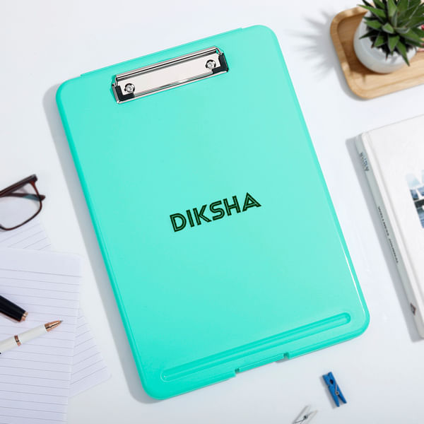 Personalized Writing Pad With Storage - Turquoise