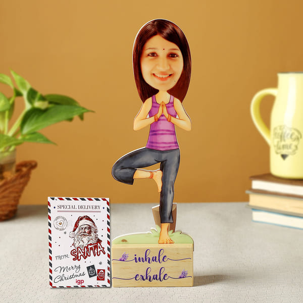 Personalized Yoga Pose Caricature Secret Santa Gift