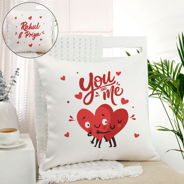 Personalized You And Me Couples Cushion