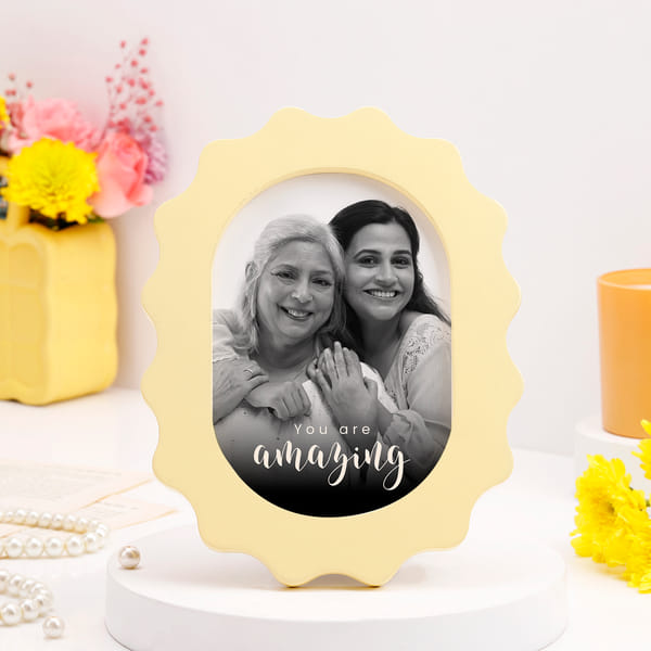 Personalized You Are Amazing Yellow Photo Frame