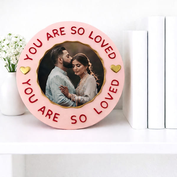 Personalized You Are Loved Valentine's Day Ceramic Frame