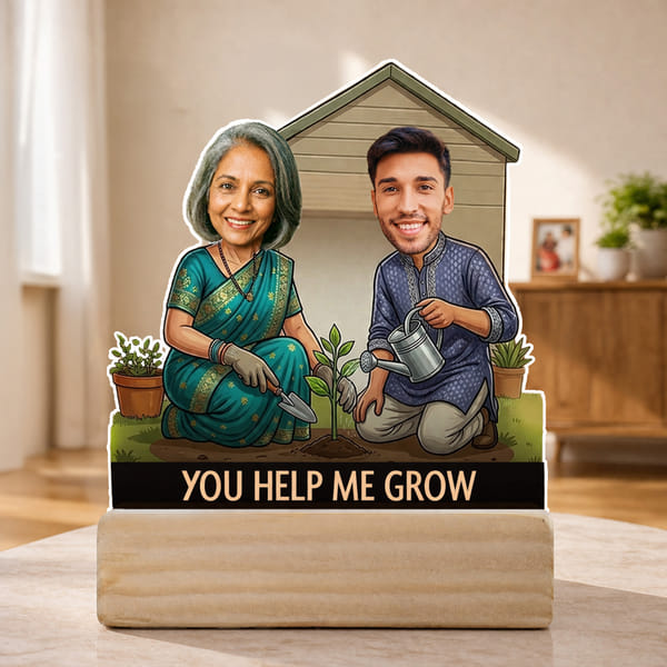 Personalized You Help Me Grow Caricature