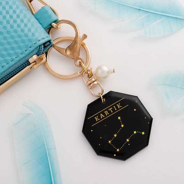 Personalized Zodiac Constellation Keychain - Gemini