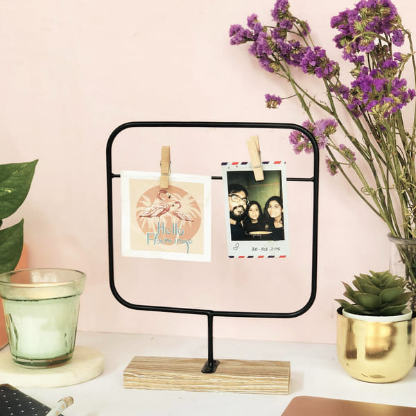 Photo Grid Stand With Clips - Rectangle - Single Piece