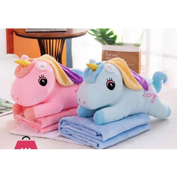 Pillow And Blanket Set - Unicorn