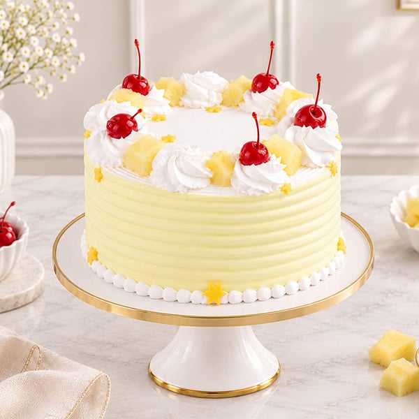 Pineapple Cherry Cream Cake