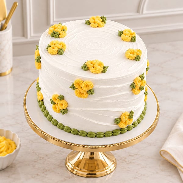 Pineapple Floral Delight Cake