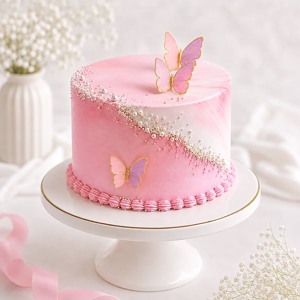 Pink Butterfly Bliss Cake 1 kg