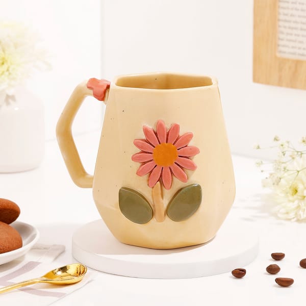 Pink Daisy Ceramic Mug