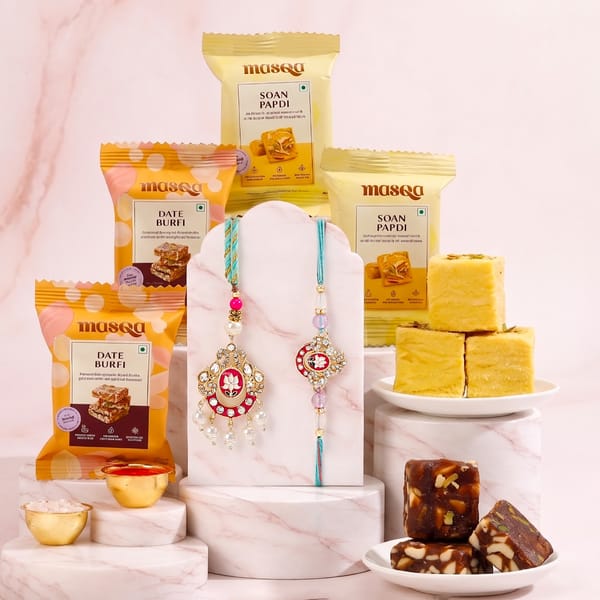 Pink Lotus Rakhi Festive Celebration Gift Set