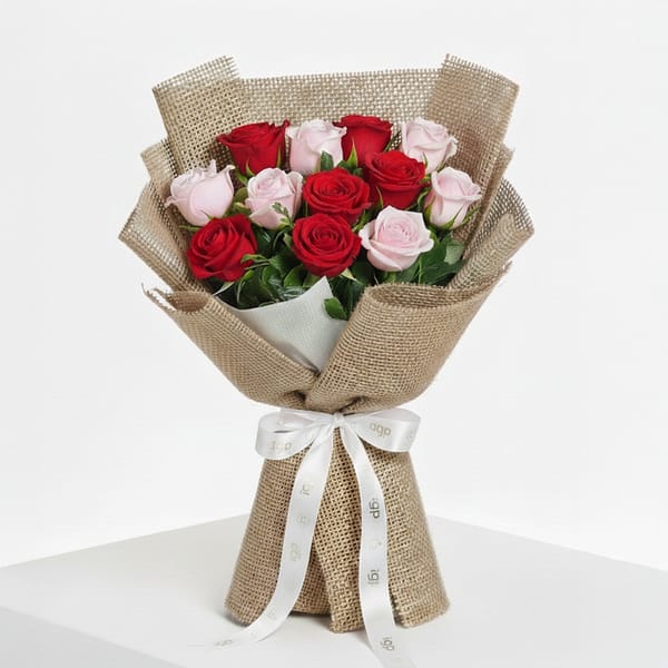 Pink & Red Roses Bouquet