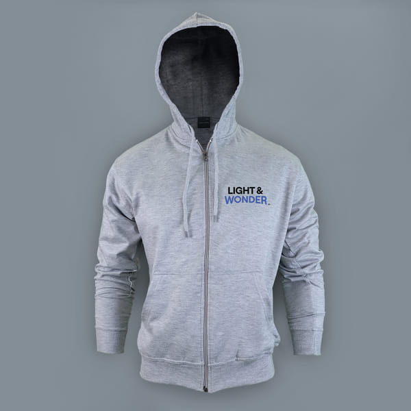 Polaris Zippered Hooded Sweatshirt (Grey)