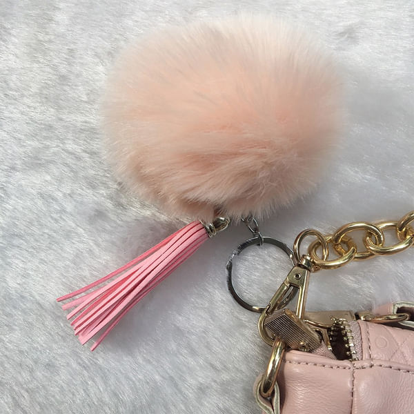 Pompom Keychain - Baby Pink