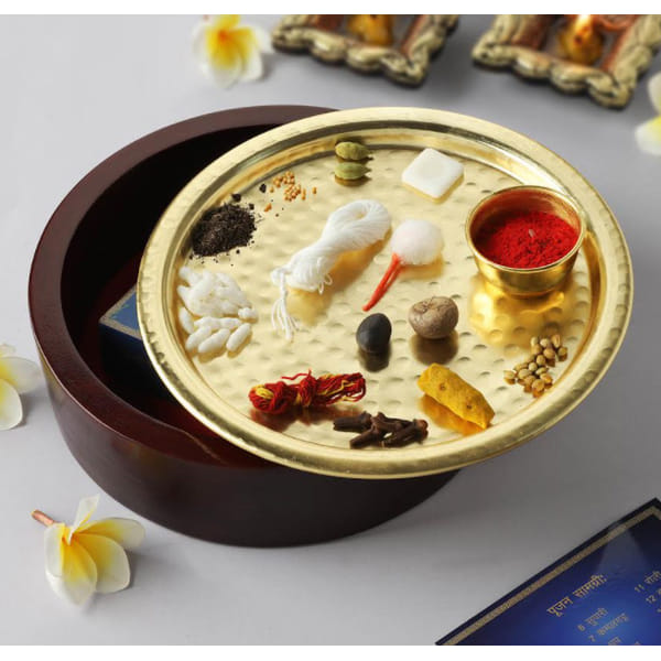 Pooja Box With Thali And Samagri