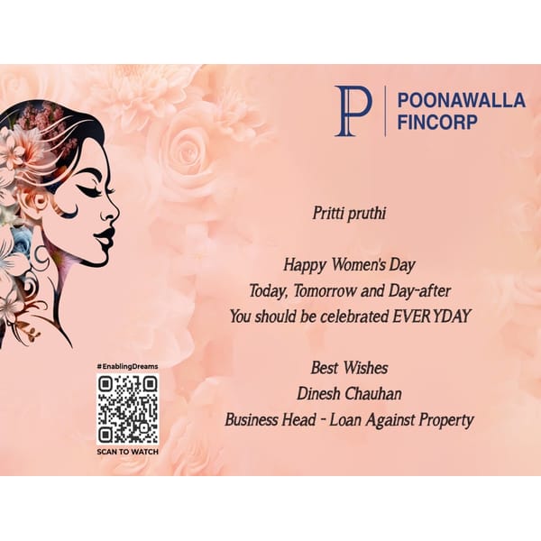 Poonawalla Women's day Bouquet with choclate - Business Head - Loan Against Property