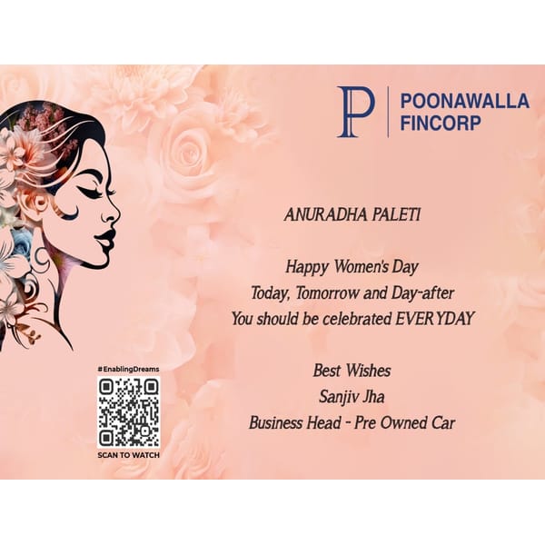 Poonawalla Women's day Bouquet with choclate - Business Head - Pre Owned Car