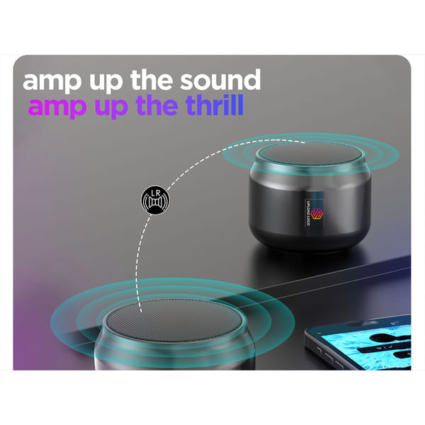 Portable Bluetooth Speaker with 6W Output & 15H Playtime
