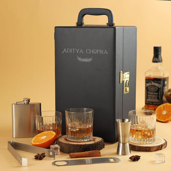 Portable Personalized Bar Set - Blue