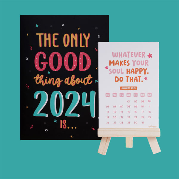 Positive Vibes 2025 Calendar Combo