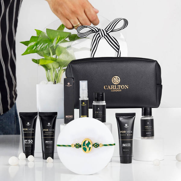 Premium Men's Grooming Essentials And Rakhi Hamper