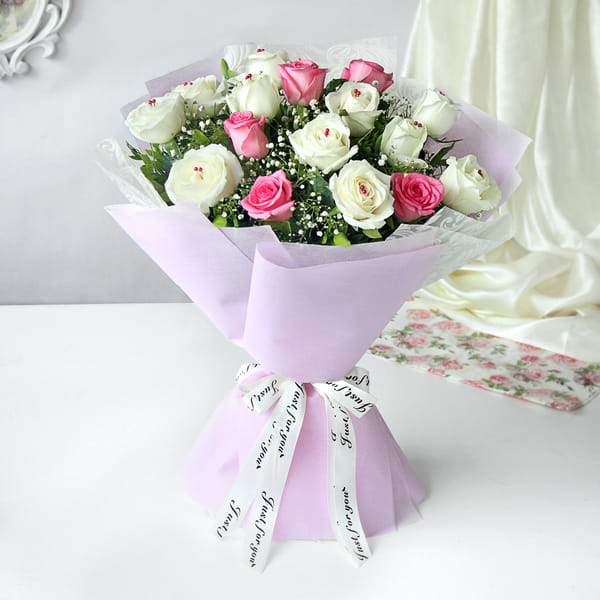 Pretty in White & Pink Bouquet