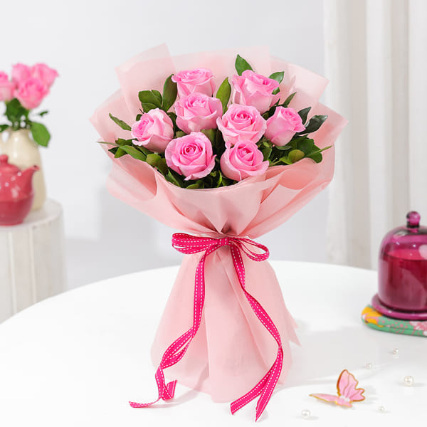 Pretty Pink Rose Bouquet