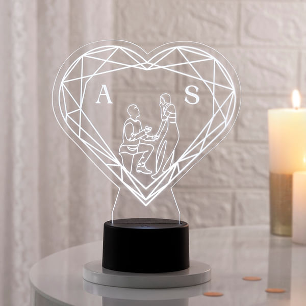 Promise Of Love Personalized LED Lamp