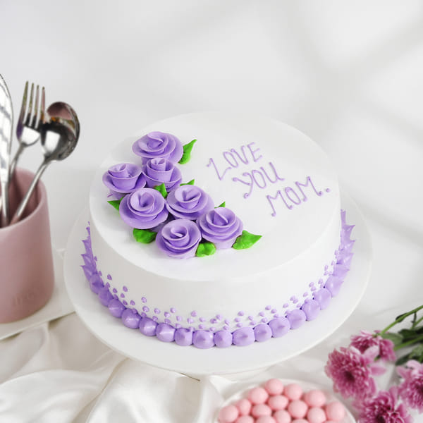 Purple Passion I Love You Mom Cake