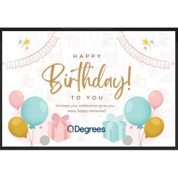 Qdegrees Greeting Card