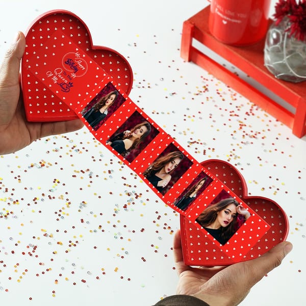 Queen of Heart Personalized Photo Popup Box for Birthday