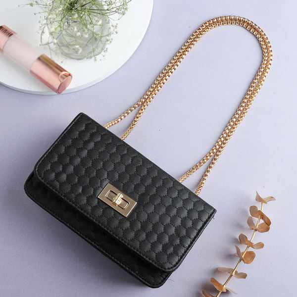Quilt Finish Sling Bag For Women