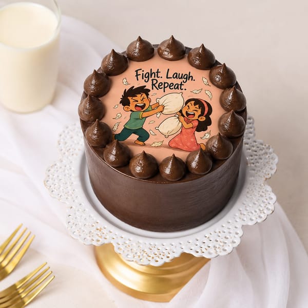 Quirky Rakhi Chocolate Bento Cake (300 gm)