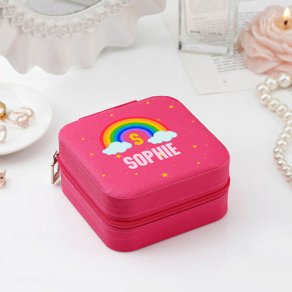 Radiant Pink Personalized Jewellery Organizer