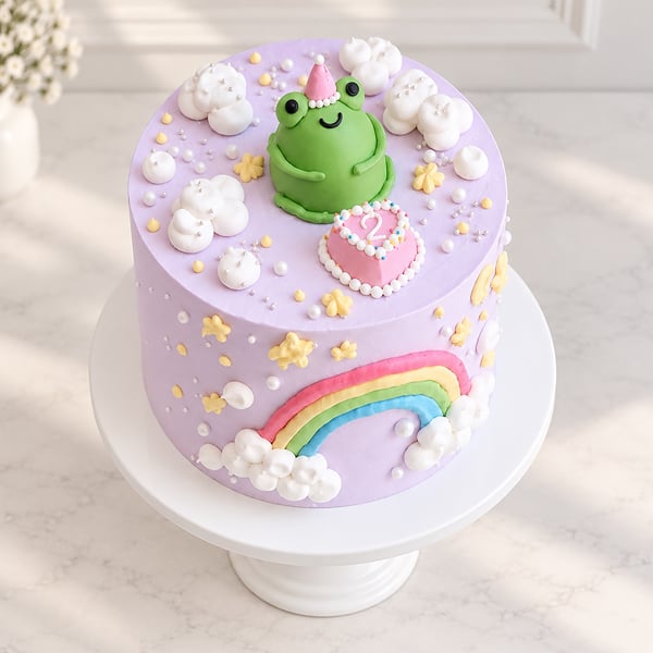 Rainbow Frog Cake
