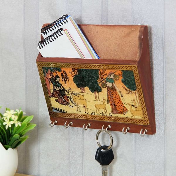 Rajasthani Wooden Key Chain Holder
