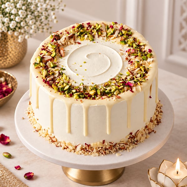 Rasmalai Pista Cake (Half Kg)
