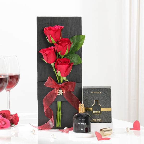 Red Roses And Bespoke Bliss Gift Combo