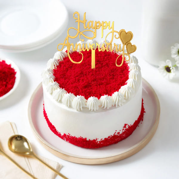 Red Velvet Mini Anniversary Cake