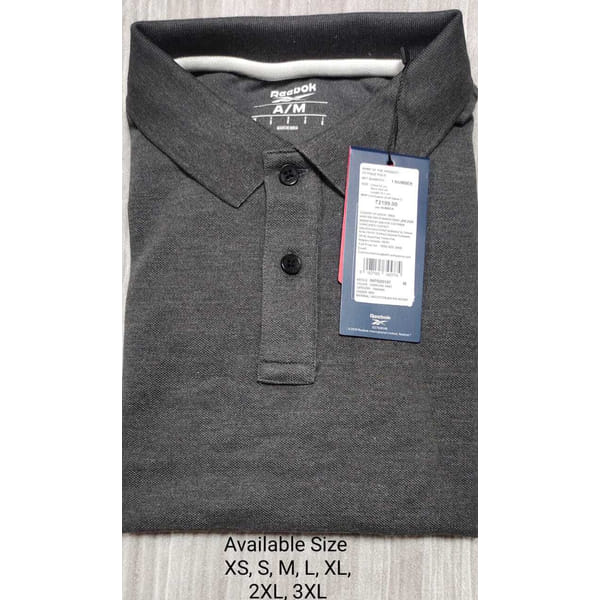 Reebok Polo T Shirt (Charcoal Grey)