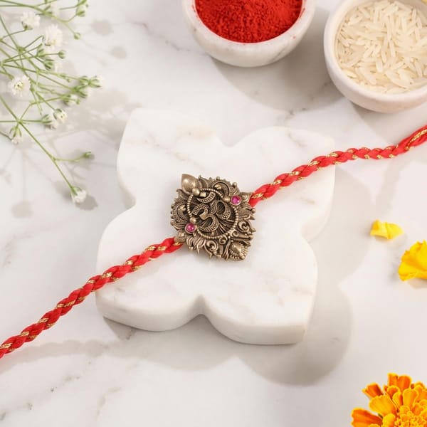 Regal Om Button Cover Convertible Rakhi