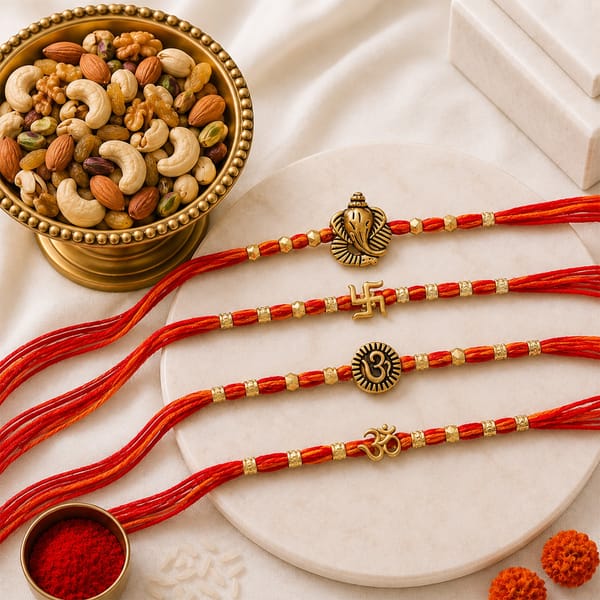 Religious Rakhi Set with Dry Fruits