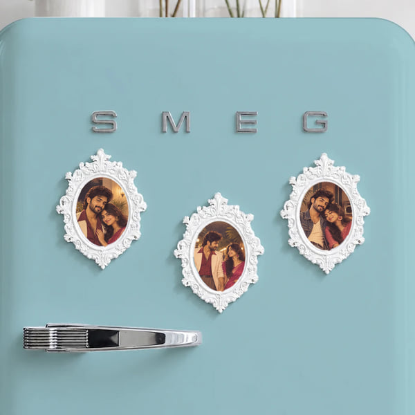 Retro Personalized Vintage Fridge Magnet Trio