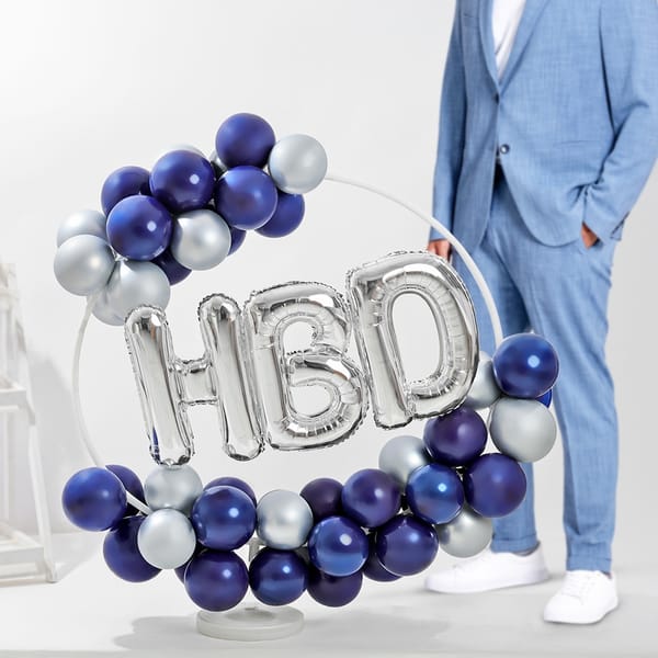 Retro Pop Birthday Balloon Arrangement