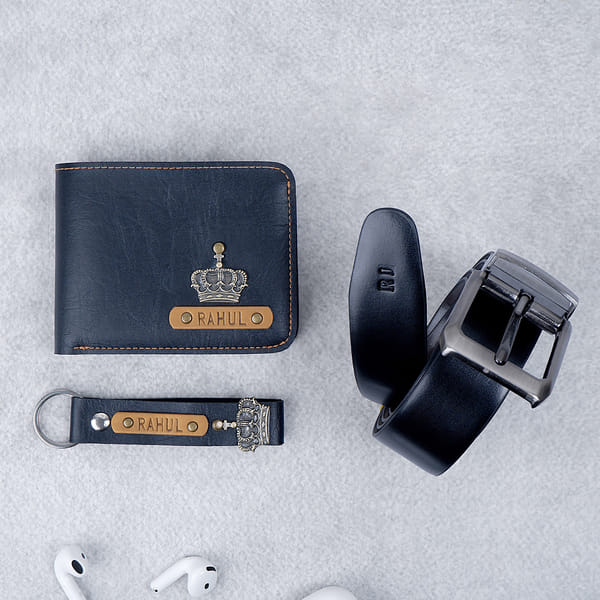 Reversible Black Brown Belt And Wallet Combo - Personalized