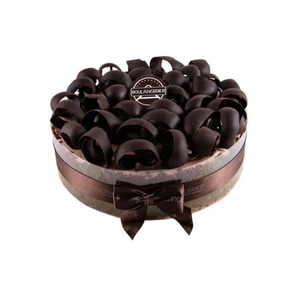 Rich Chocolate Chiffon Cake with Buttercream and Dark Chocolate Curls